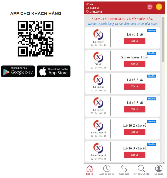 Cách mua vé số kiến thiết online