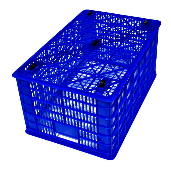 Sọt Nhựa Có Bánh Xe - kích thước: 78x50x43cm - Nhựa Bình Thuận