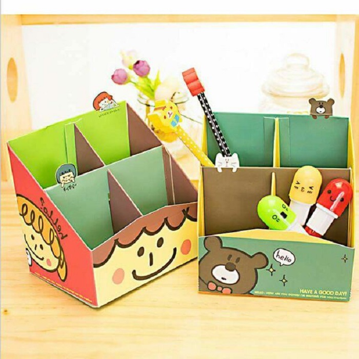 làm hộp đựng bút chì bằng bìa cứng